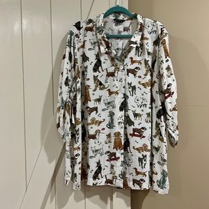 I love 💗 dogs!! John Mark rayon button down shirt